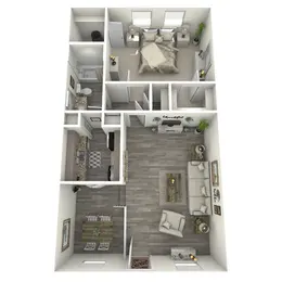 1 Bedroom, 1 Bathroom, 700 SQFT