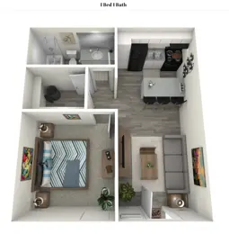 1 Bed 1 Bath