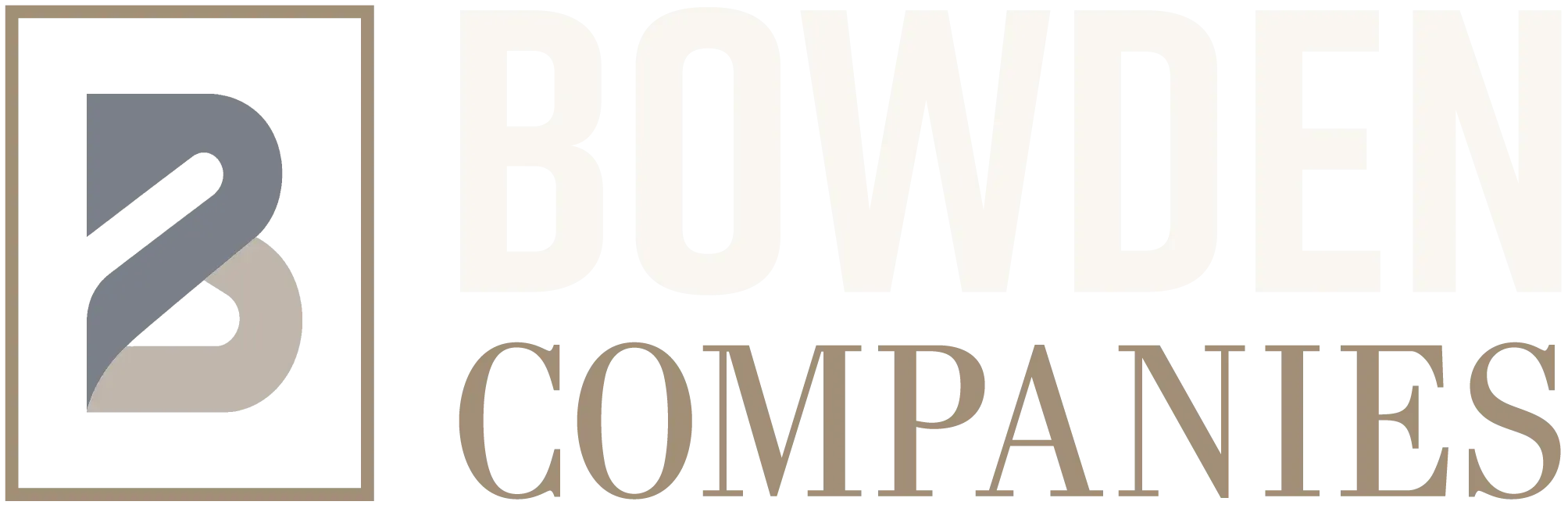 Bowden Companies Logo Logo of Bowden Companies featuring a stylized 'B' and the text 'Bowden Companies'.
