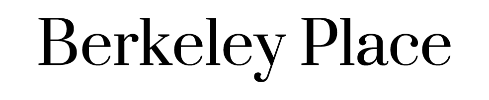 Stylized text displaying 'Berkeley Place' in a bold and elegant font.
