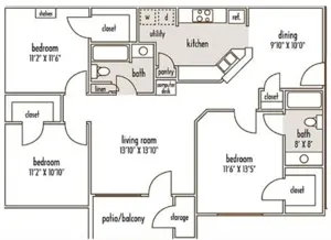 3 Bedroom 2 Bathroom