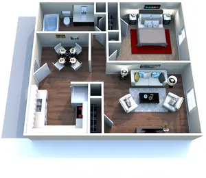 1 Bedroom, 1 Bathroom 1 Bedroom, 1 Bathroom