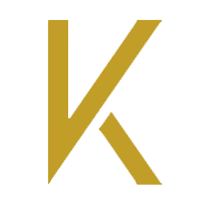 Stylized 'K' Logo Stylized letter 'K' in yellow with sharp angles and a modern design.