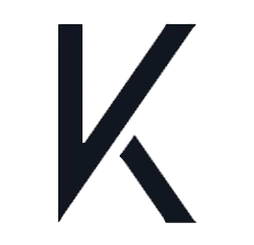 Stylized 'K' Logo A stylized letter 'K' designed with sharp angles and modern aesthetics.