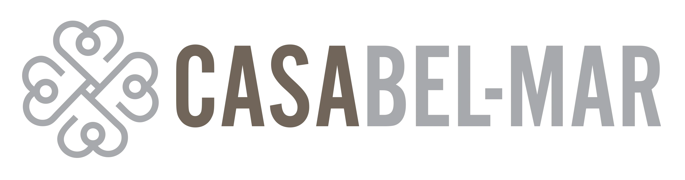 Logo design for Casa Bel-Mar featuring an intricate emblem and the name in distinctive typography.