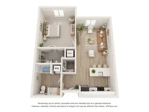 1 Bed, 1 Bath