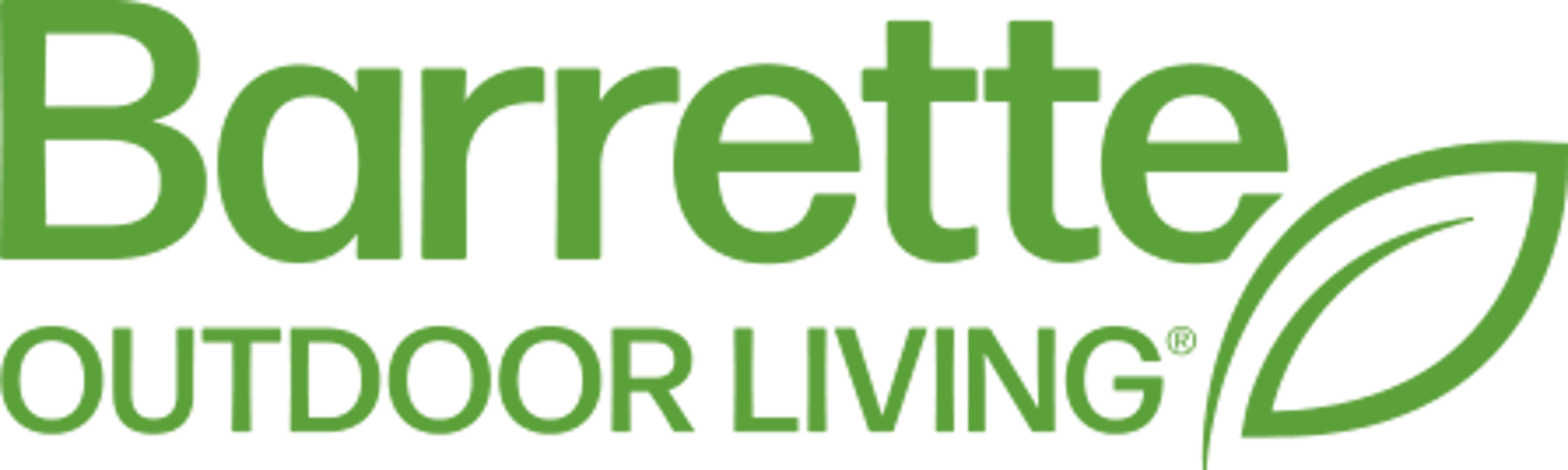Barrette Outdoor Living Logo Barrette Outdoor Living logo in green text with a leaf design.