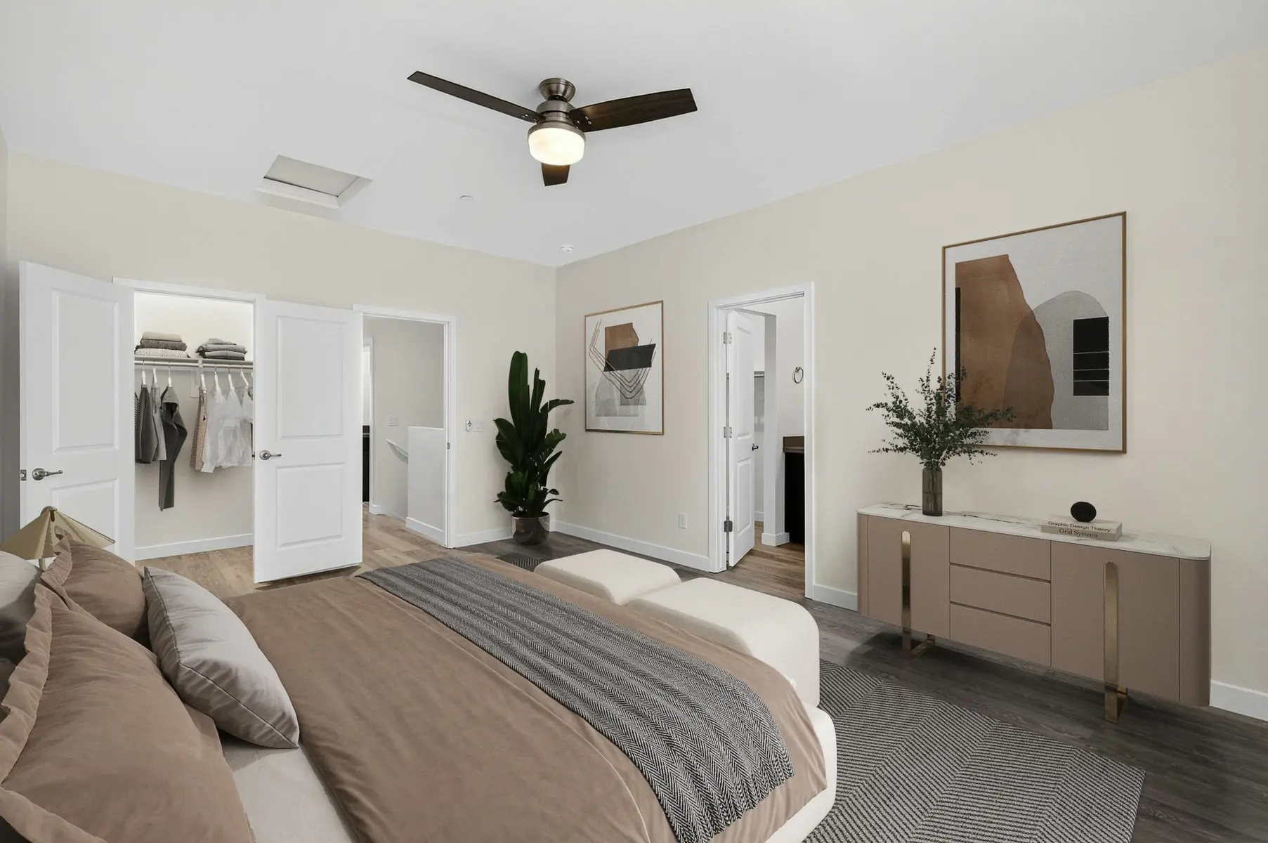 Furnished bedroom shown — representative home at South Mountain Shadows.