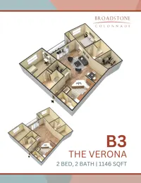 2 Bed | 2 Bath | 1146 SQFT