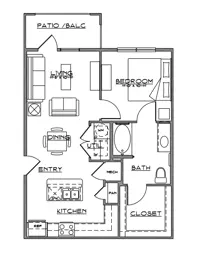 A1 - 1 Bed | 1 Bath | 60
