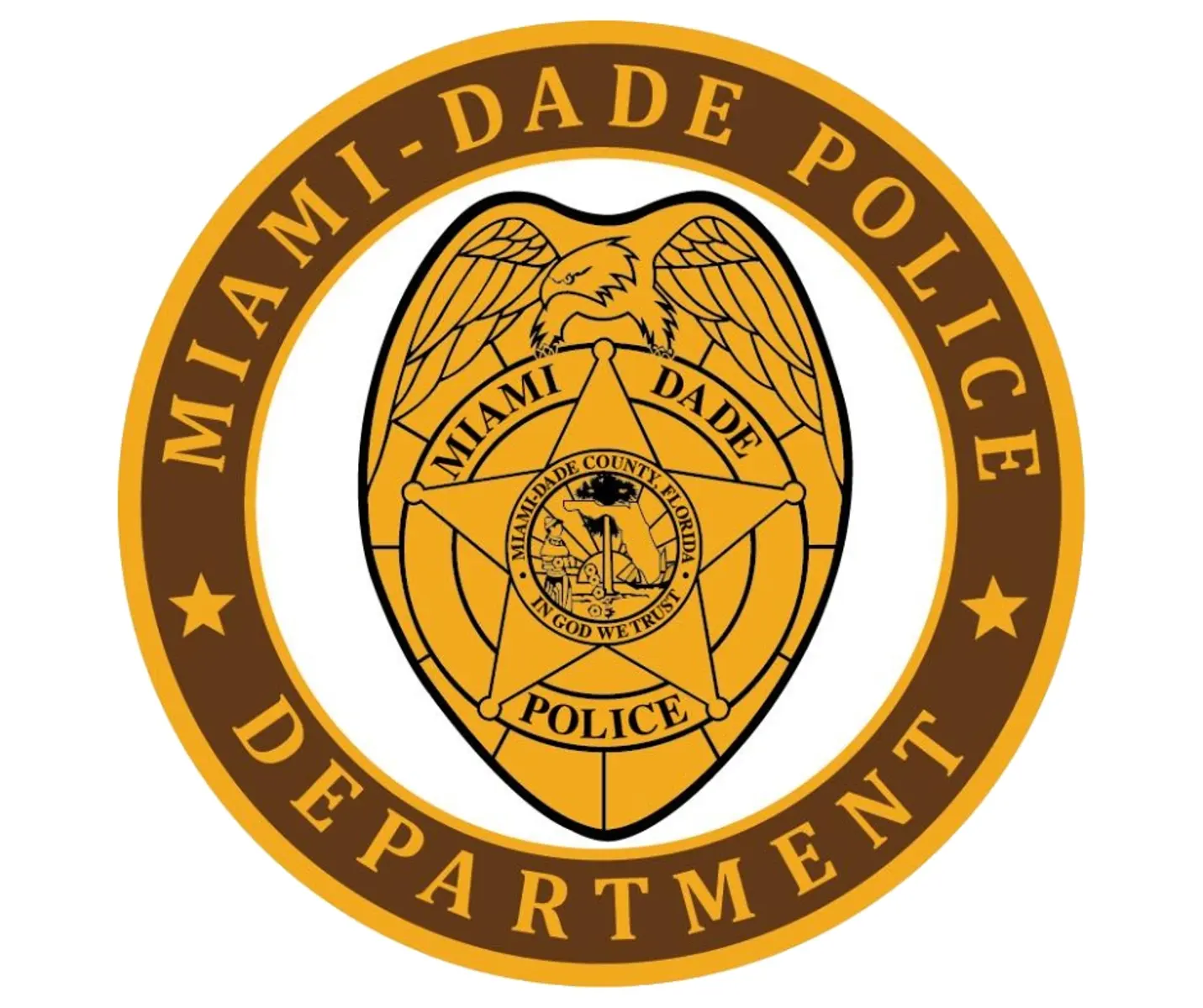 Logo of the Miami-Dade Police Department featuring a police badge