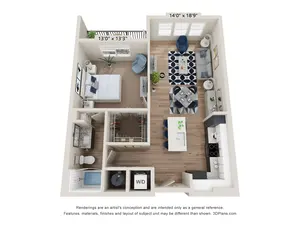 A3 (1 Bedroom)