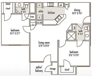2 Bedroom 2 Bathroom