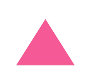 A simple pink triangle shape centered on a plain background.