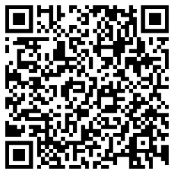 QR Code Black and white QR code in a square format.