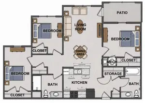 3 bedroom 60%