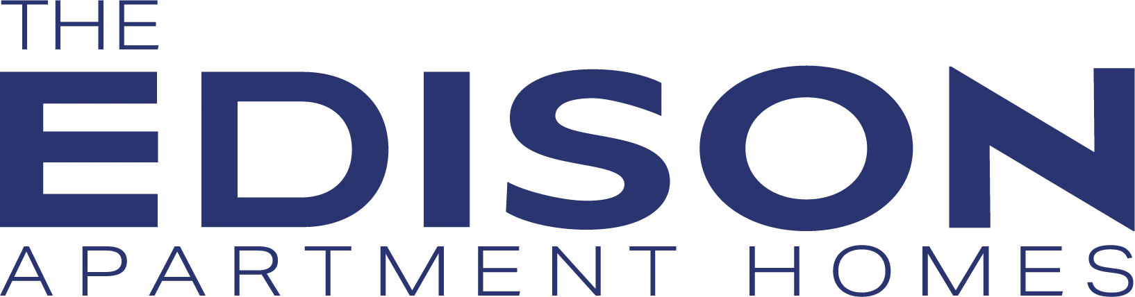 Logo of The Edison Apartment Homes featuring bold typography.