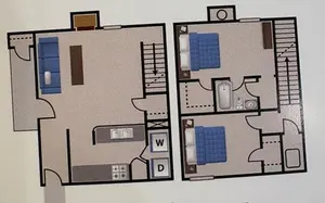 2 bdrm 2 bth Townhome