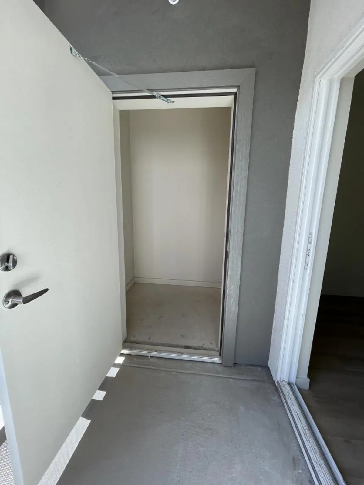 Open outside-storage closet.