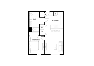 One Bedroom - ADA (middle)