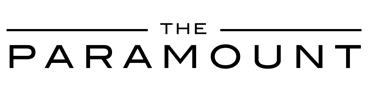 Logo of The Paramount, displaying the words in a stylized font.
