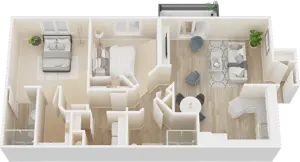 2 Bedroom, 2 Bathroom