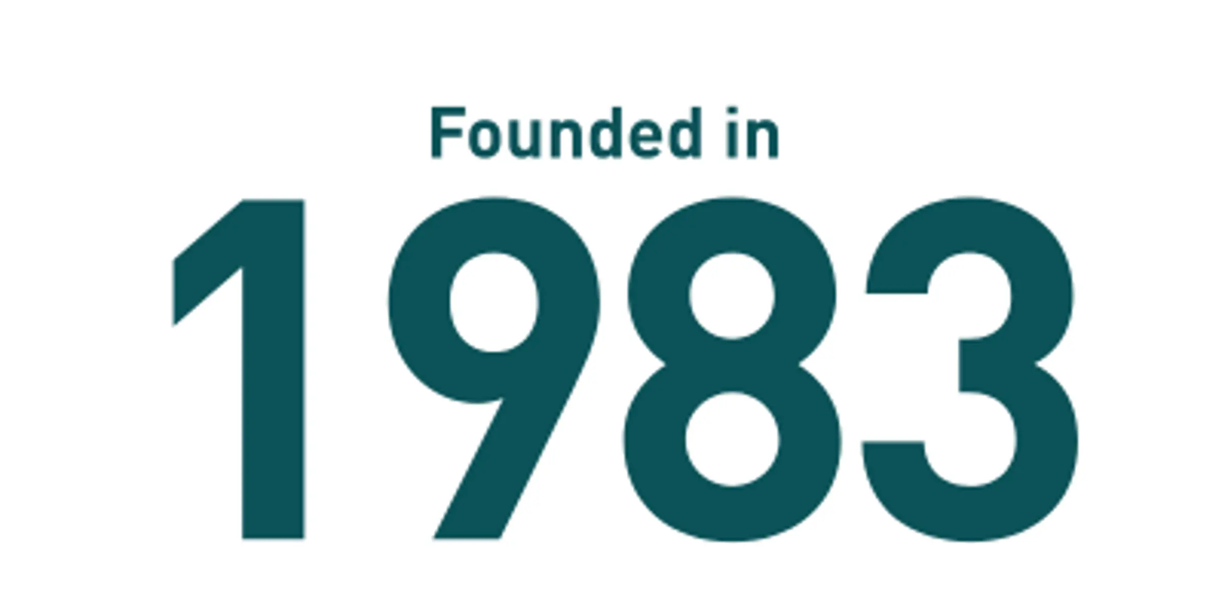 Text graphic stating 'Founded in 1983'