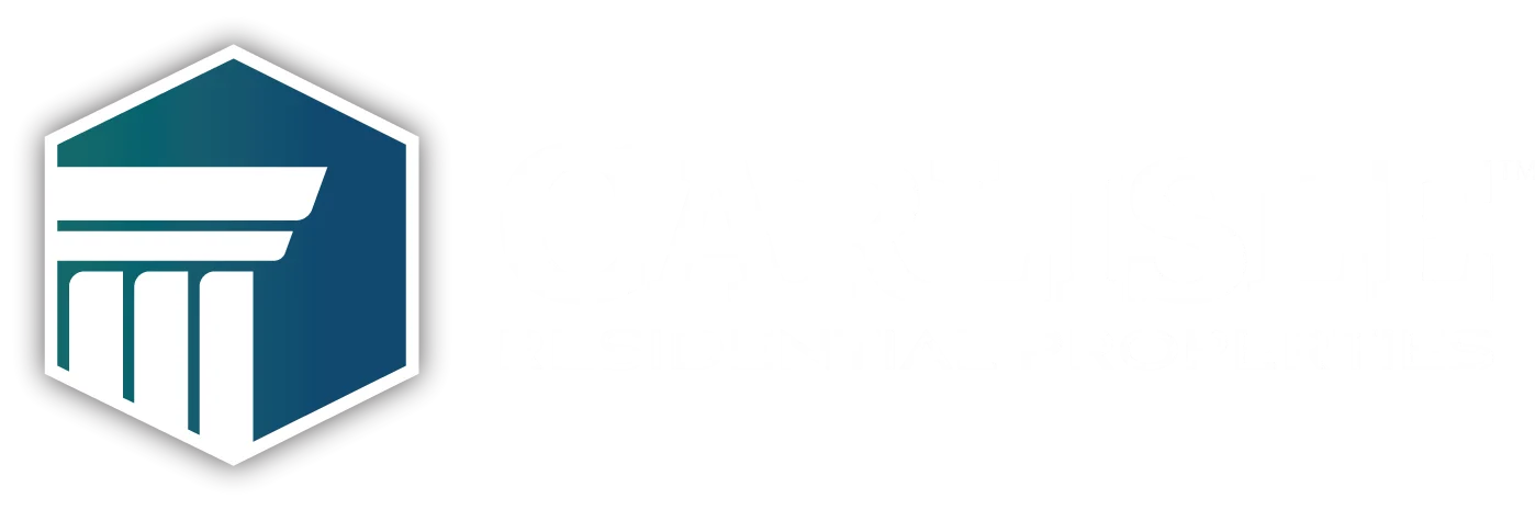 Logo for Carlisle Residential Properties featuring a hexagonal shape with a column design and stylized text.