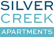 Silver Creek Apartments Logo Logo for Silver Creek Apartments featuring the name in varying shades of blue and white.