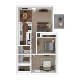 B2 | 2 Bed | 2 Bath | Classic