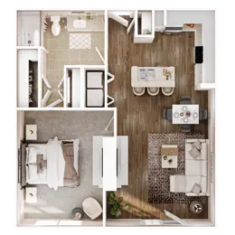 1 bedroom + Den; 1 bathroom