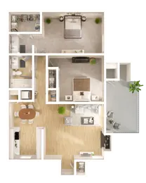 B 2 BED 1 BATH UPGRADED