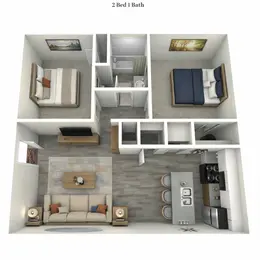 2 Bed 1 Bath