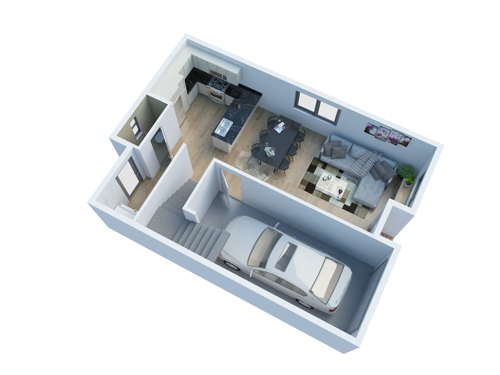2 bedroom 2 bathroom floor plan at San Mateo Townhomes in Phoenix AZ 4.png