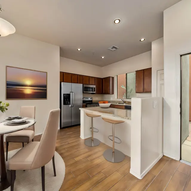 Dining and Kitchen Area at Avilla River Apartments in Tucson Arizona 2024.jpg