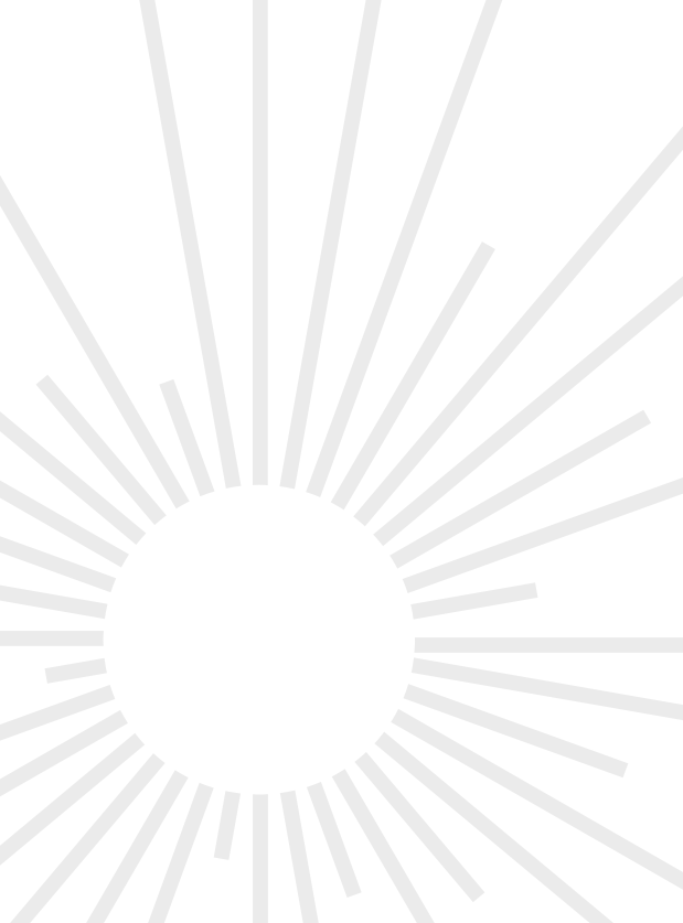 Stylized Sunburst Design Graphic of a sunburst design with rays extending outward from a central circle.