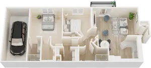 2 Bedroom, 2 Bathroom