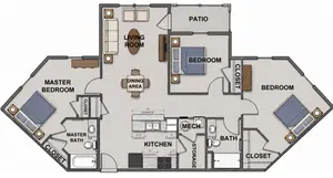 3 bedroom 70%