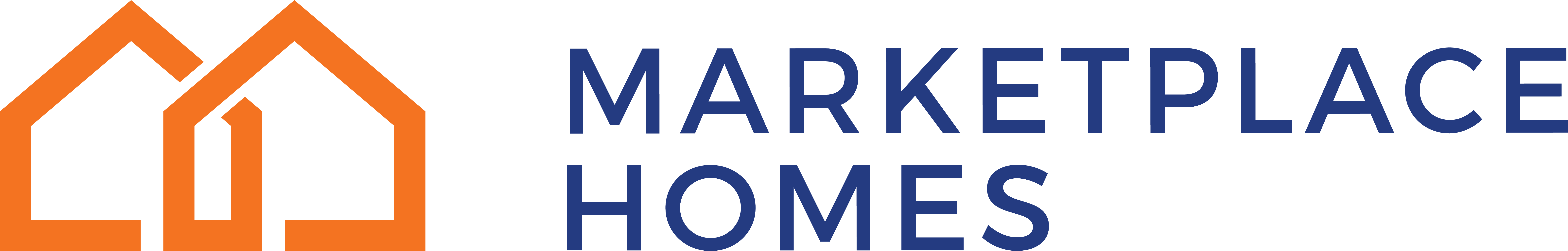 Marketplace Homes Logo Logo for Marketplace Homes, featuring an orange and blue color scheme with house icons.