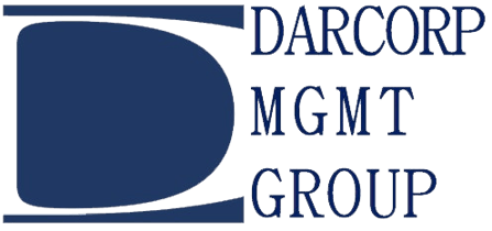 Logo of DarCorp Management Group featuring a stylized letter 'D' and the company name in bold text.