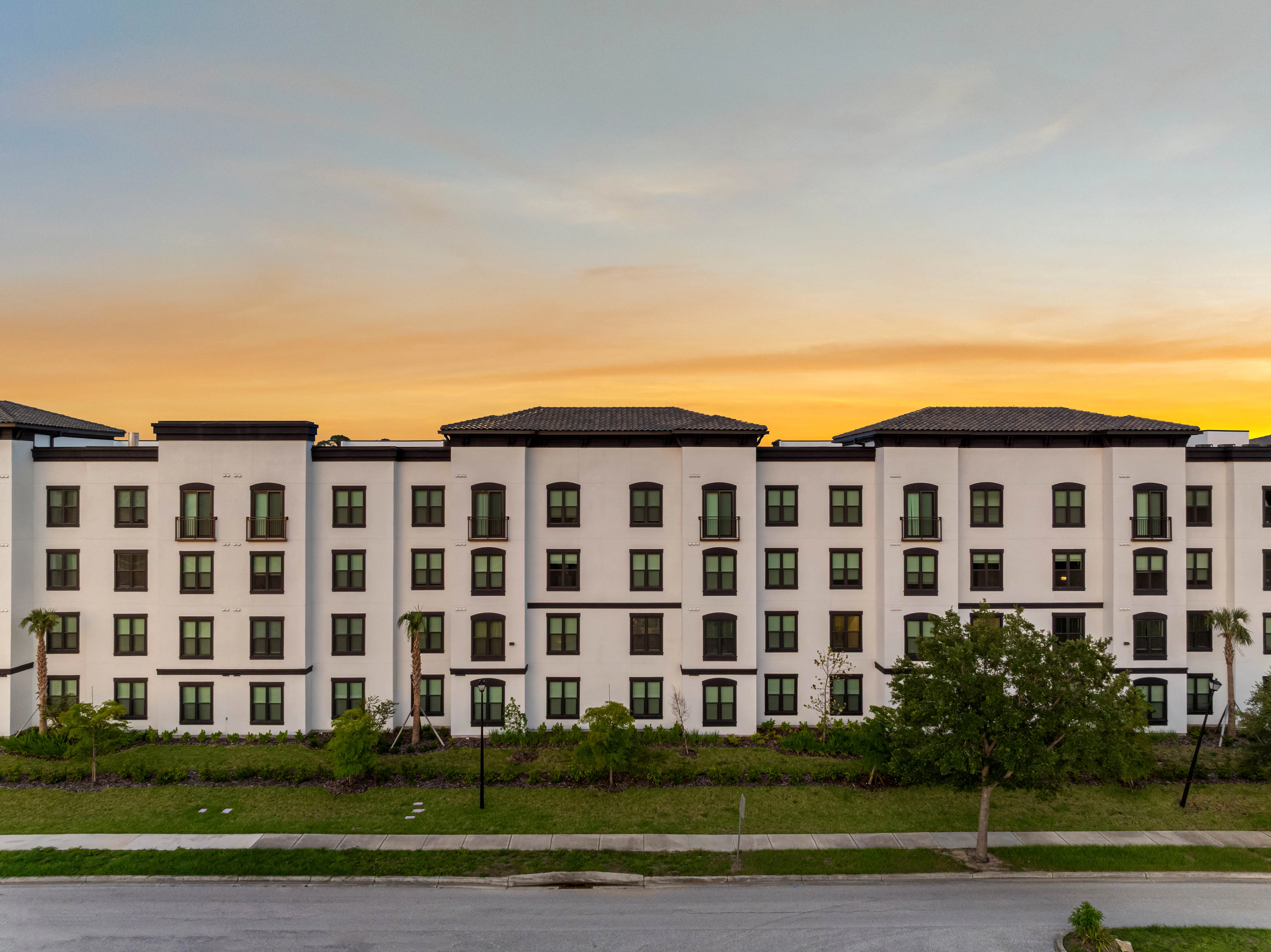 Apartment, Architecture, Sunset