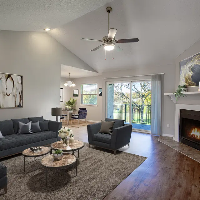 Living Room at The Villas at Quail Creek Apartment Homes in Austin Texas 2024.jpg