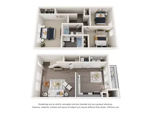 2 Bedroom with Den