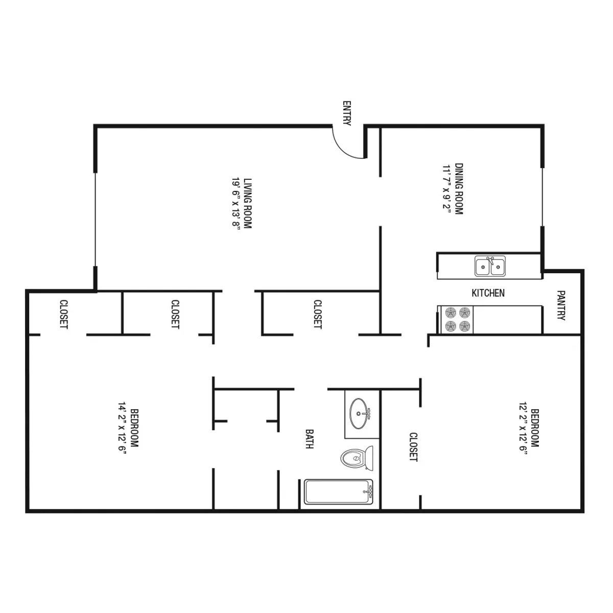 Holiday Hills Apartments - Diagram, Floor Plan
