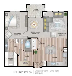 The Inverness | 1 Bed | 1 Bath | 11H