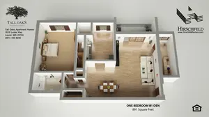 1bedroom/den