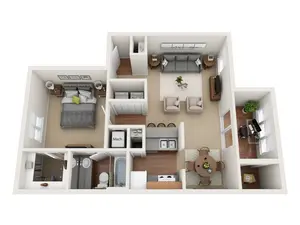 1 Bedroom 1 Bathroom - A3 1 Bedroom 1 Bathroom - A3