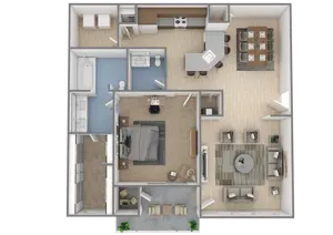 1 Bed | 1.5 Bath - Gardenia