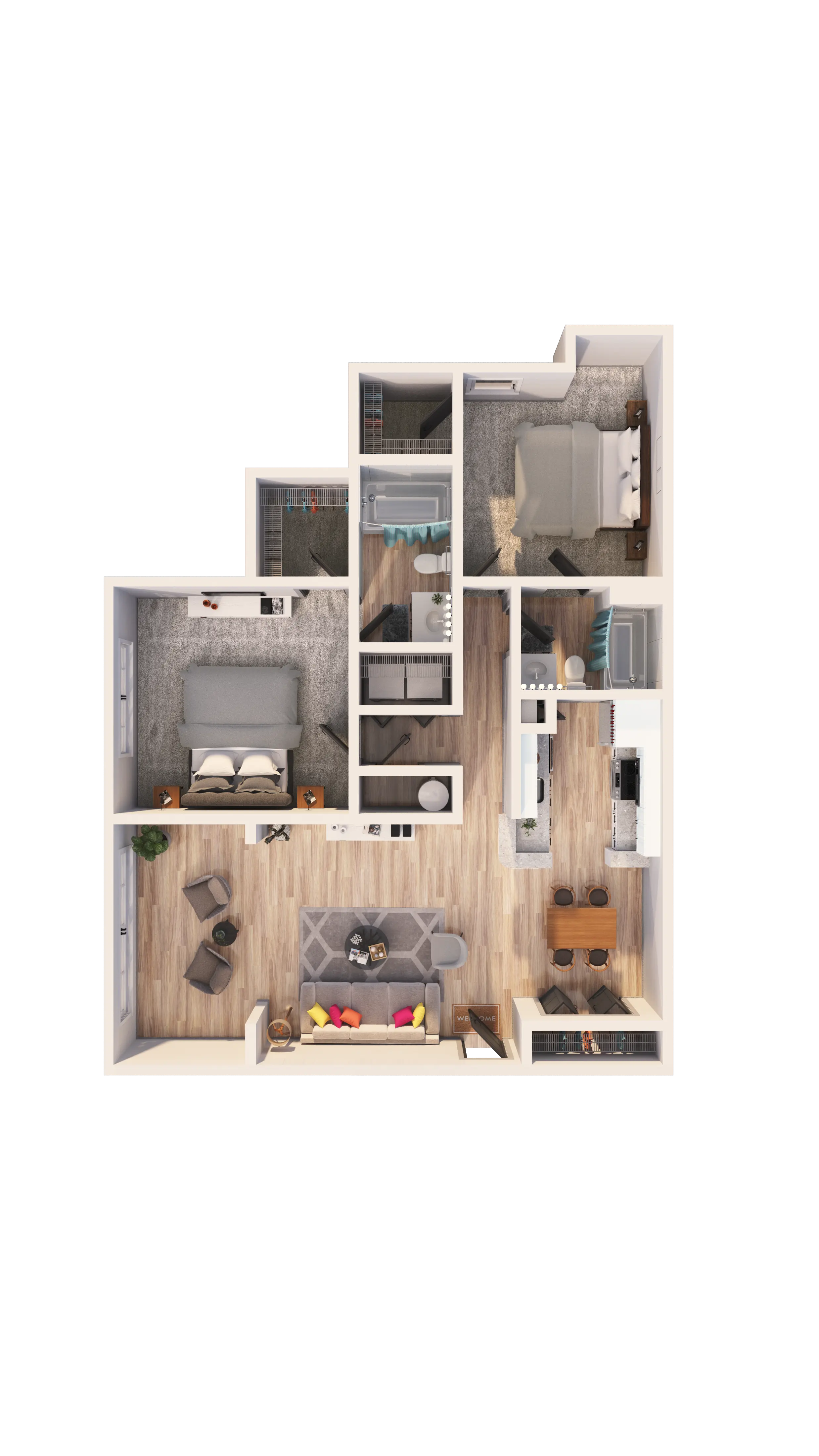 Deluxe Two Bedroom with Sunroom Deluxe Two Bedroom with Sunroom