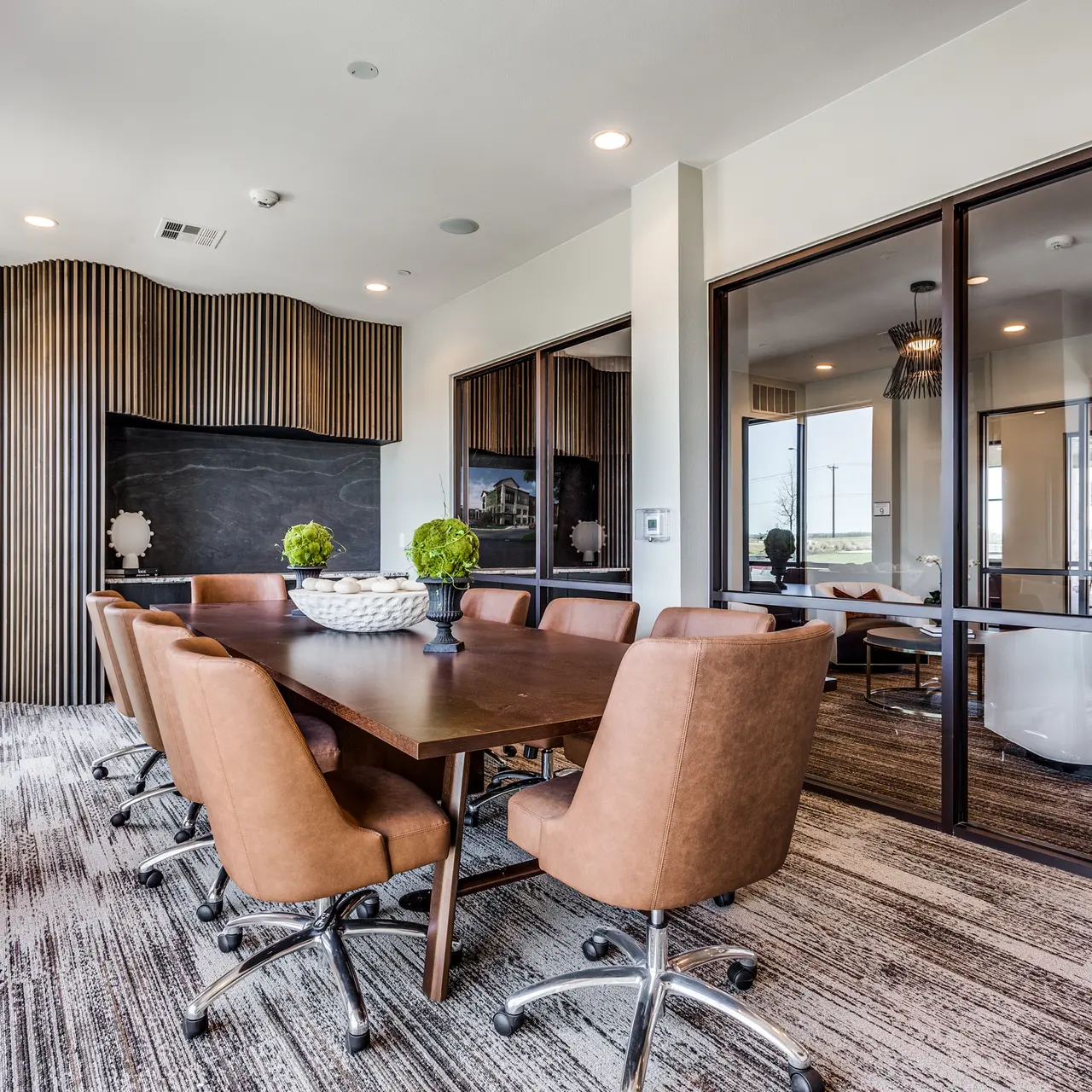 Community Room Aura 36Hundred - Room, Wood, Chair